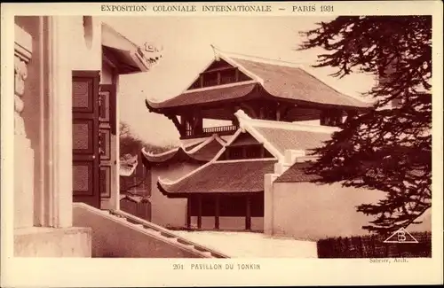 Ak Paris, Exposition Coloniale Internationale 1931, Pavillon du Tonkin