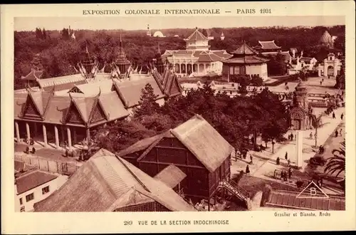 Ak Paris, Exposition Coloniale Internationale 1931, Vue de la Section Indochinoise