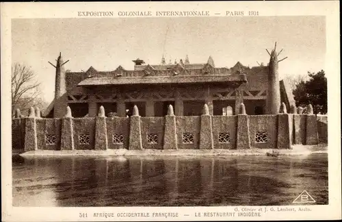 Ak Paris, Exposition Coloniale Internationale 1931, Afrique, Le Restaurant Indigene