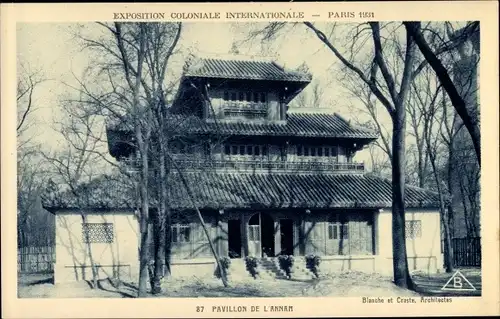 Ak Paris, Exposition Coloniale Internationale 1931, Pavillon de L'Annam