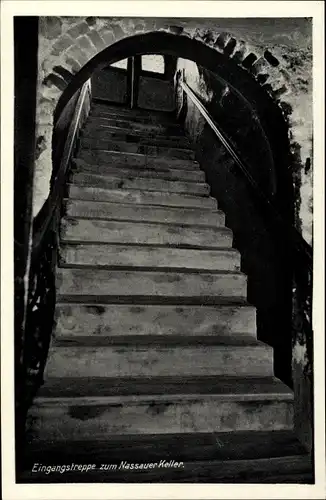 Ak Nürnberg in Mittelfranken, Eingangstreppe zum Nassauer Keller