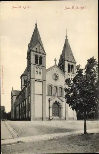Ak Bad Kissingen Unterfranken Bayern, Protestantische Kirche