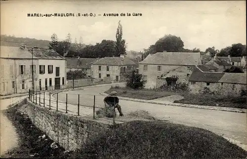 Ak Mareil sur Mauldre Yvelines, Avenue de la Gare