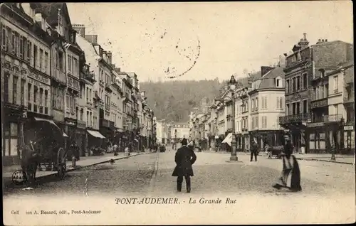 Ak Pont Audemer Eure, La Grande Rue