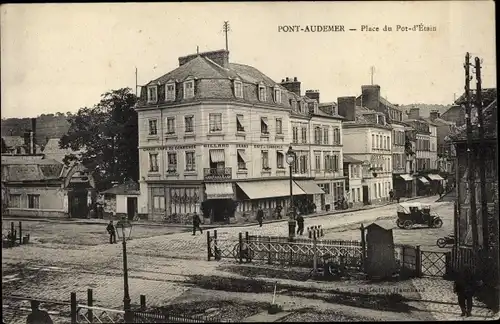 Ak Pont Audemer Eure, Place du Pot d'Etain