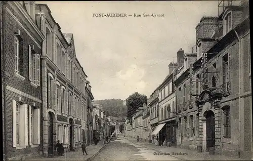 Ak Pont Audemer Eure, Rue Sadi Carnot