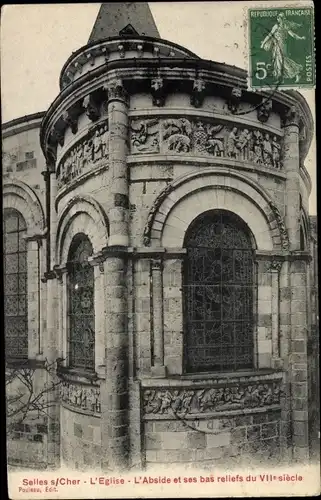 Ak Selles sur Cher Loir et Cher, L'Église