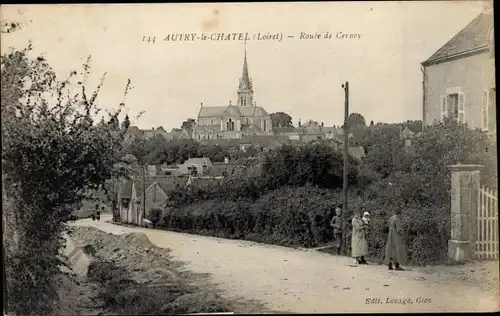 Ak Autry le Châtel Loiret, Route de Cernoy