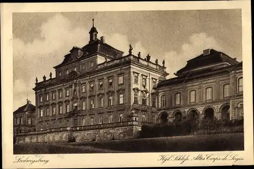 Ak Ludwigsburg in Baden Württemberg, Kgl. Schloss, altes Corps de Logis