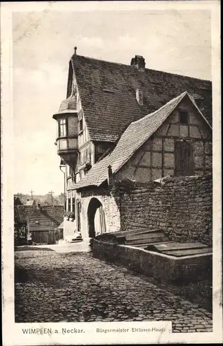 Ak Bad Wimpfen am Neckar, Bürgermeister Elsässer Haus