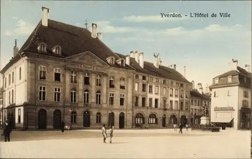 Ak Yverdon-les-Bains Waadt, L'Hotel de Ville