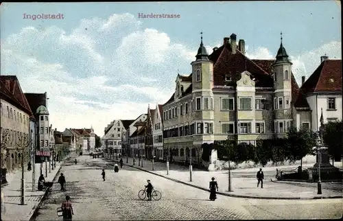 Ak Ingolstadt an der Donau Oberbayern, Harderstraße