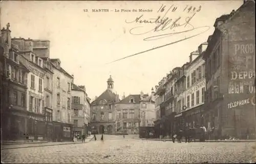 Ak Mantes Yvelines, La Place du Marché