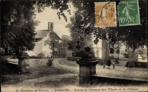 Ak Jambville Yvelines, Avenue des Tilleuls et du Chateau