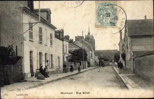 Ak Mormant Seine et Marne, Rue Billot