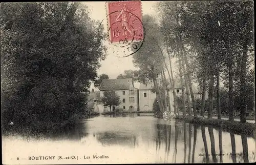 Ak Boutigny Essonne, Les Moulins