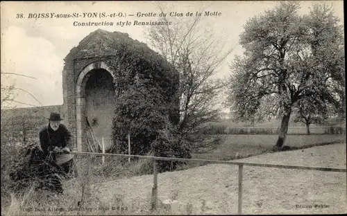 Ak Boissy sous Saint Yon Essonne, Grotte du Clos de la Motte