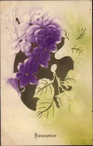 Präge Litho Souvenir, Veilchenblüten