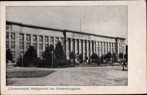 Ak Lodz Lodsch Litzmannstadt Polen, Kreisgericht am Hindenburgplatz