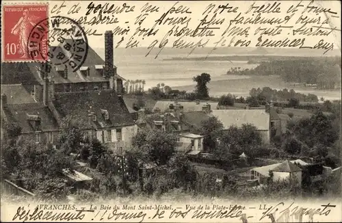 Ak Avranches Manche, La Baie du Mont Saint Michel, Vue de la Plate