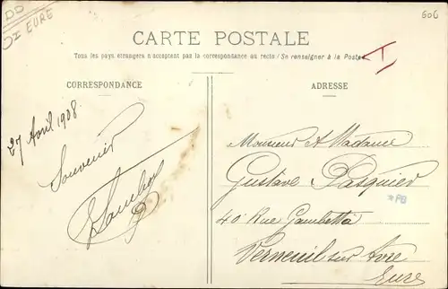 Ak Le Neubourg Eure, Place de la Gare