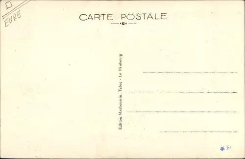 Ak Le Neubourg Eure, La Poste et l'Hotel de Ville