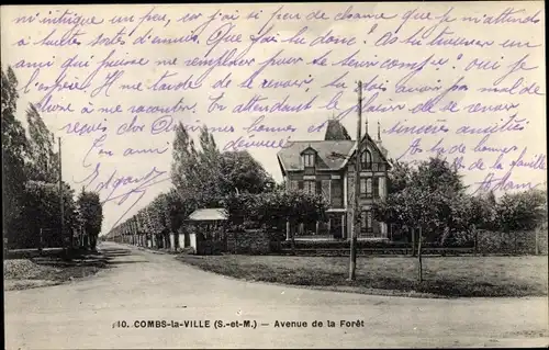 Ak Combs la Ville Seine et Marne, Avenue de la Forêt