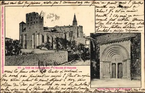 Ak Citry Seine et Marne, Église St. Nazaire, Porte