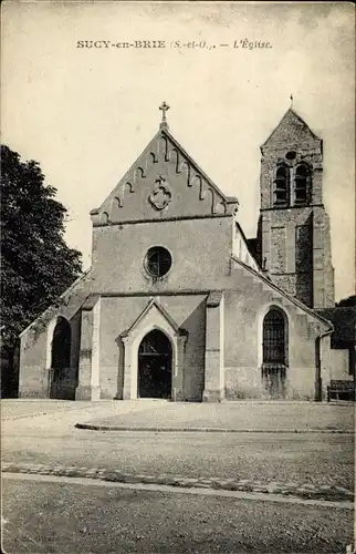 Ak Sucy en Brie Val de Marne, L'Eglise