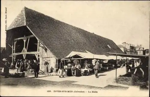 Ak Dives sur Mer Calvados, La Halle