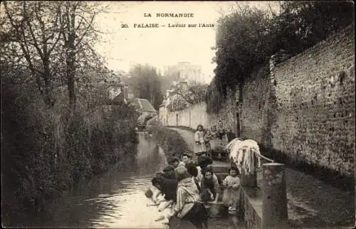 Ak Falaise Calvados, Lavoir sur l'Ante