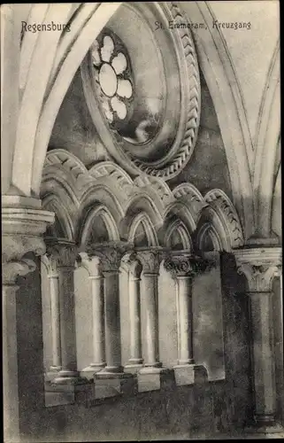 Ak Regensburg an der Donau Oberpfalz, St. Emmeram, Kreuzgang