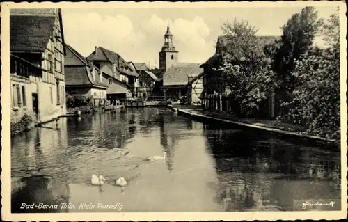 Ak Bad Berka in Thüringen, Klein Venedig, Ortspartie