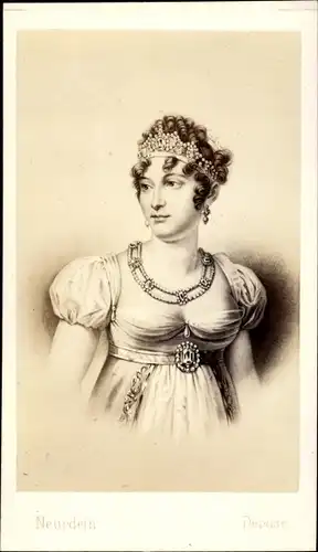 Carte de Visite Caroline Murat, Königin von Neapel, Schwester von Napoleon Bonaparte