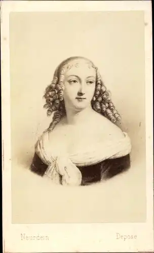 Carte de Visite Louise de La Vallière, Mätresse Ludwig XIV.