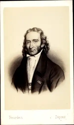 Carte de Visite Geiger und Komponist Niccolò Paganini