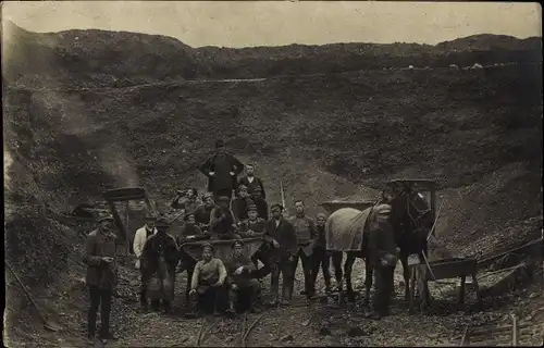 Ak Bergleute, Gruppenbild, 1924