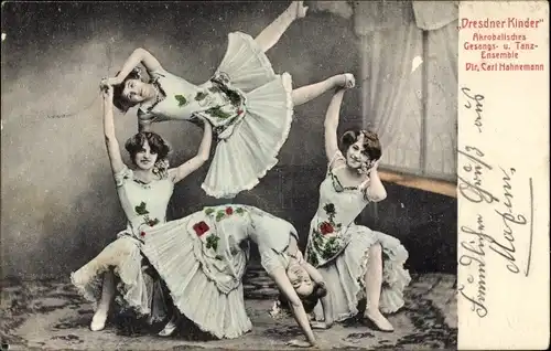 Ak Akrobatisches Gesangs Tanz und Tanzensemble