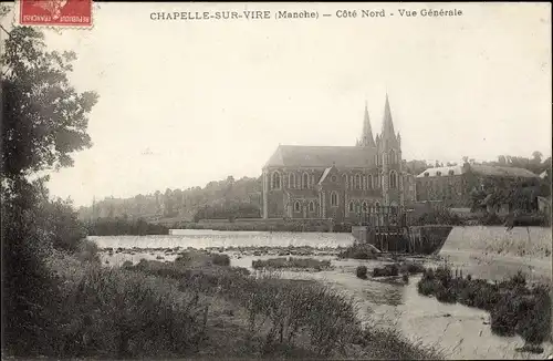 Ak La Chapelle-sur-Vire Troisgots Manche, Cote Nord, Vue Generale