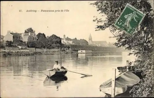 Ak Andresy Yvelines, Panorama pris de l'Ile