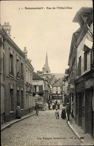 Ak Nonancourt Eure, Rue de l'Hotel Dieu