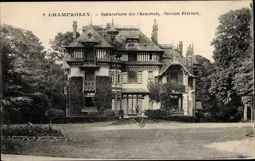 Ak Champrosay Essonne, Sanatorium des Cheminots