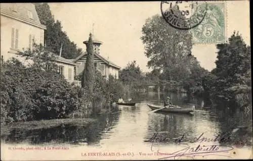 Ak La Ferté Alais Essonne, Vue sur l'Essonne
