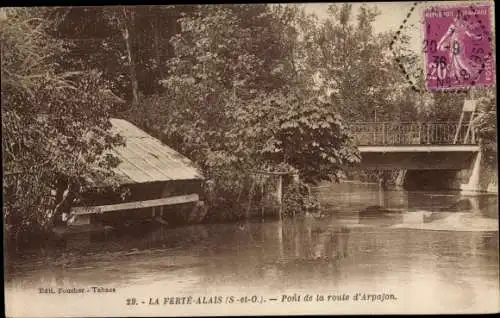 Ak La Ferté Alais Essonne, Pont de la route d'Arpajon