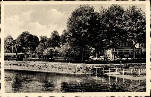 Ak Hamburg Wandsbek Poppenbüttel, Gasthaus zur Schleuse von A. Schleu