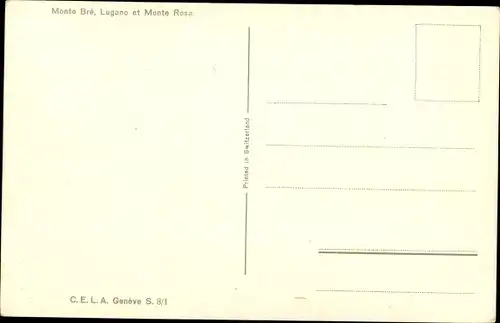 Künstler Ak Djanelis, Lugano Kanton Tessin Schweiz, Monte Bre, Monte Rosa