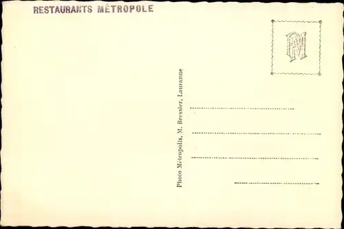 Ak Lausanne Kanton Waadt, Metropole Bel Air