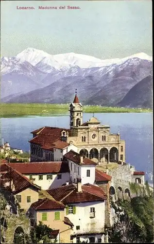 Ak Locarno Kanton Tessin Schweiz, Madonna del Sasso