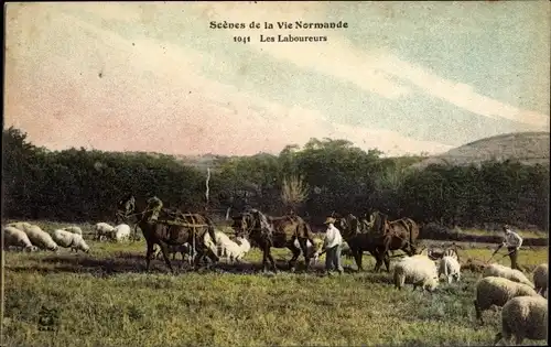 Ak Normandie Calvados, Les Laboureurs