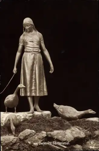 Ak Gänseliesel von Uechtritz, Statue